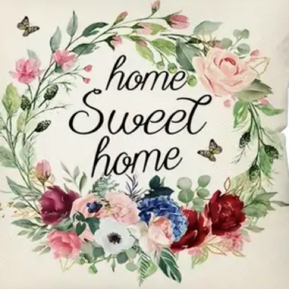 NIP Pillow cover. 18” x 18”  Zipper open/close 1/pc “Home Sweet Home “ - Picture 3 of 3